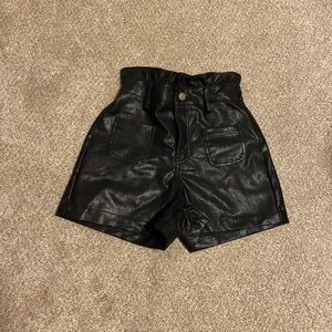 Boutique leather shorts size 10 barely worn